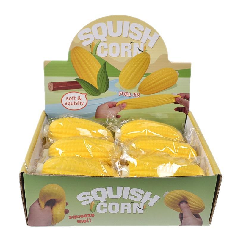 Cute Soft Simulation Corn Anti Stress Squishy Fidget Toys Venting Balls Slow Rebound Decompression Squeeze Toy For Adults Kids