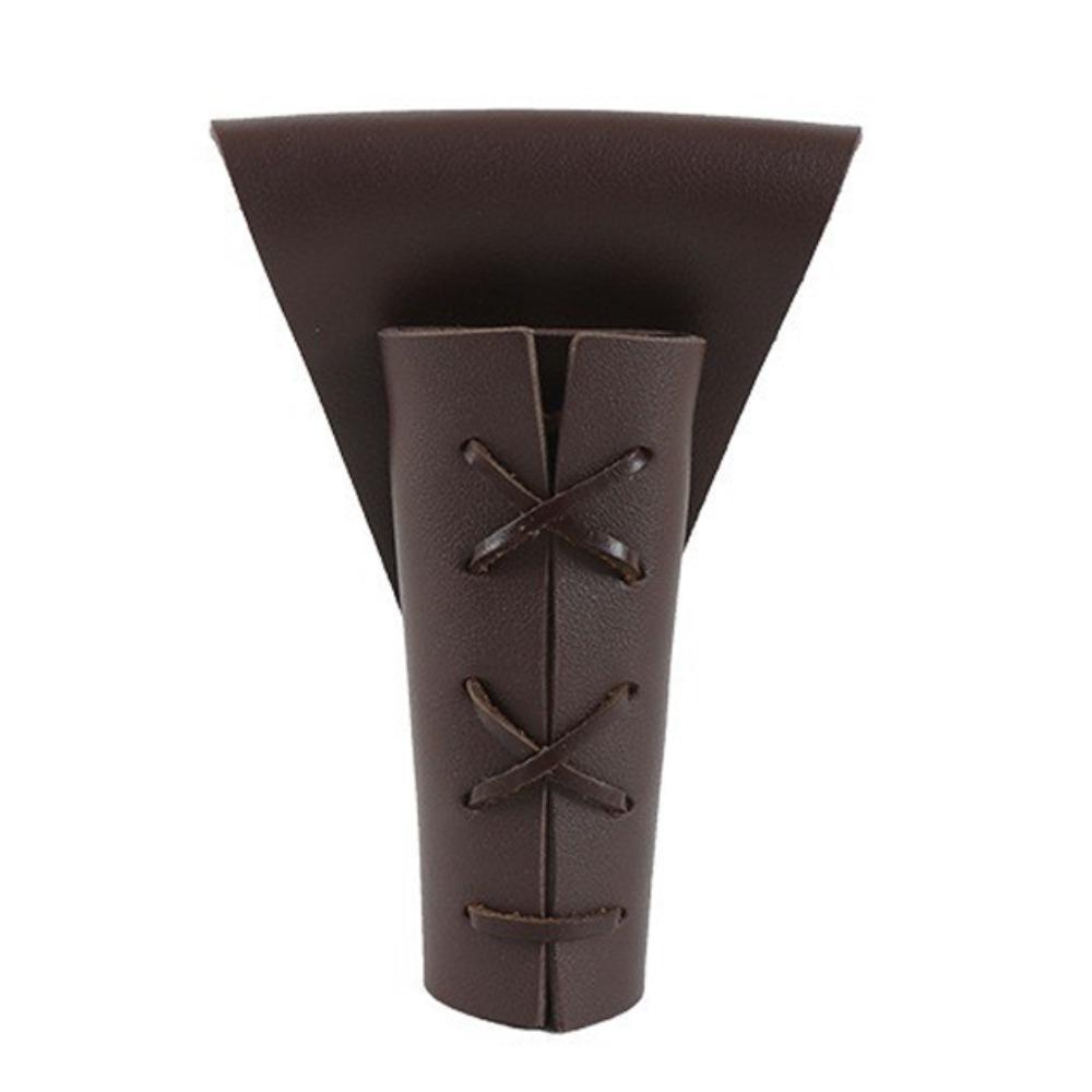 

PU Leather Sword Holder Belts Cosplay Knight Sheath Scabbard Durable Sword Strap коричневий