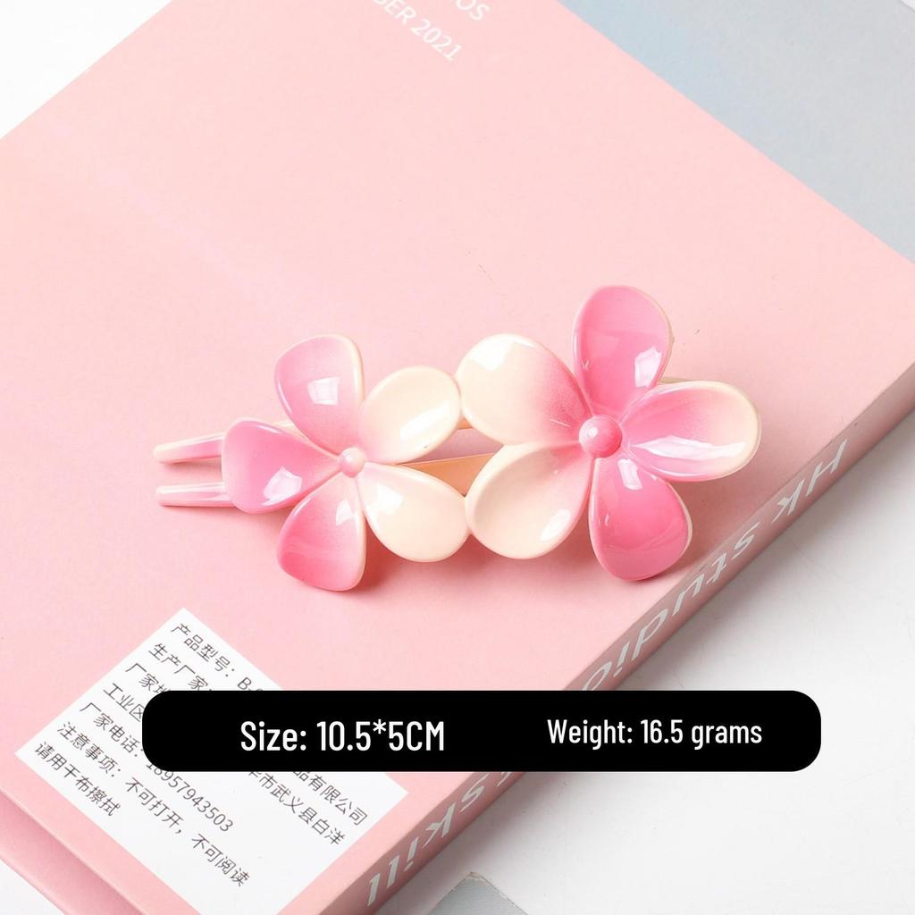 Elegant Matte Flower Updo Duckbill Hair Clip for Women