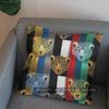 2D Exotic Leopard Head Pillowcase With Ornate Design Pattern Cushion Cover Suitable For Sofa Bedroom Car Pillow Cover