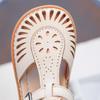 Girls' Sandals Summer Student Hollow Princess Shoes Children Closed Toe Roman Leather Shoes