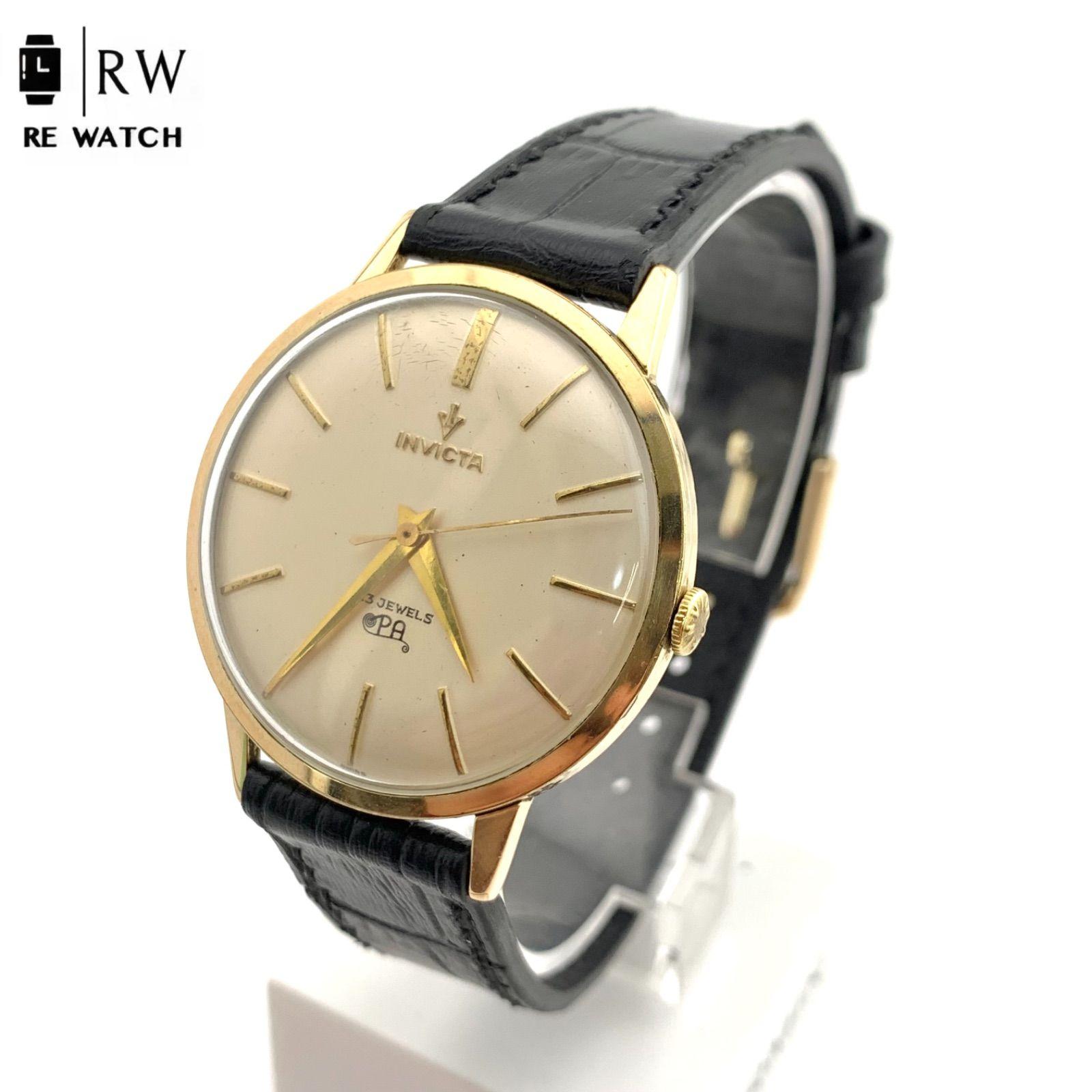 Used [Used] INVICTA SPA SWISS manual winding watch gold/black