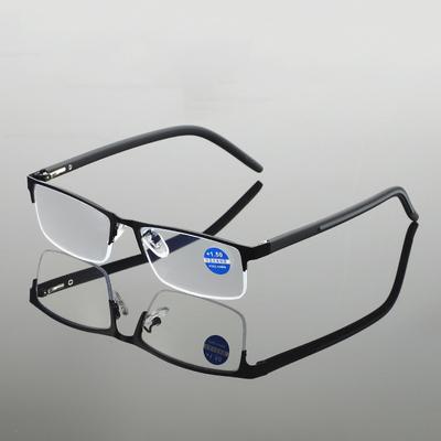 Klassische Halbrahmen Lesebrille Herren Damen Mode Rechteckig Presbyopie Brille Business Hyperopie Blaulichtfilter Brille
