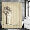 Tree Butterfly Shower Curtain, Bathroom Decorative Shower Curtain, Waterproof Shower Curtain with Hooks