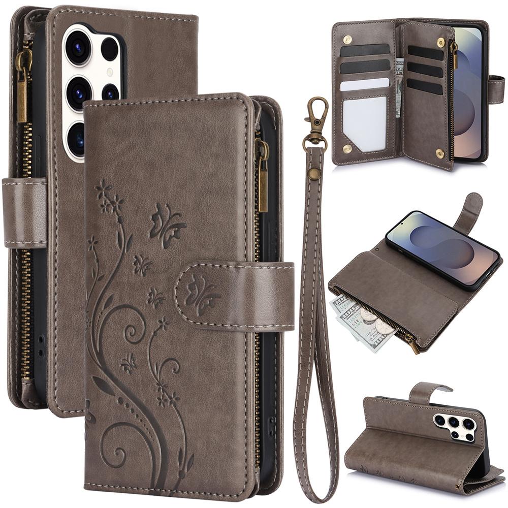 Wrist Strap Zipper Cards Solt Wallet Leather Phone Case for Samsung Galaxy S26 S25 Ultra S24 S23 Plus A57 A37 A17 A07 A56 Cover
