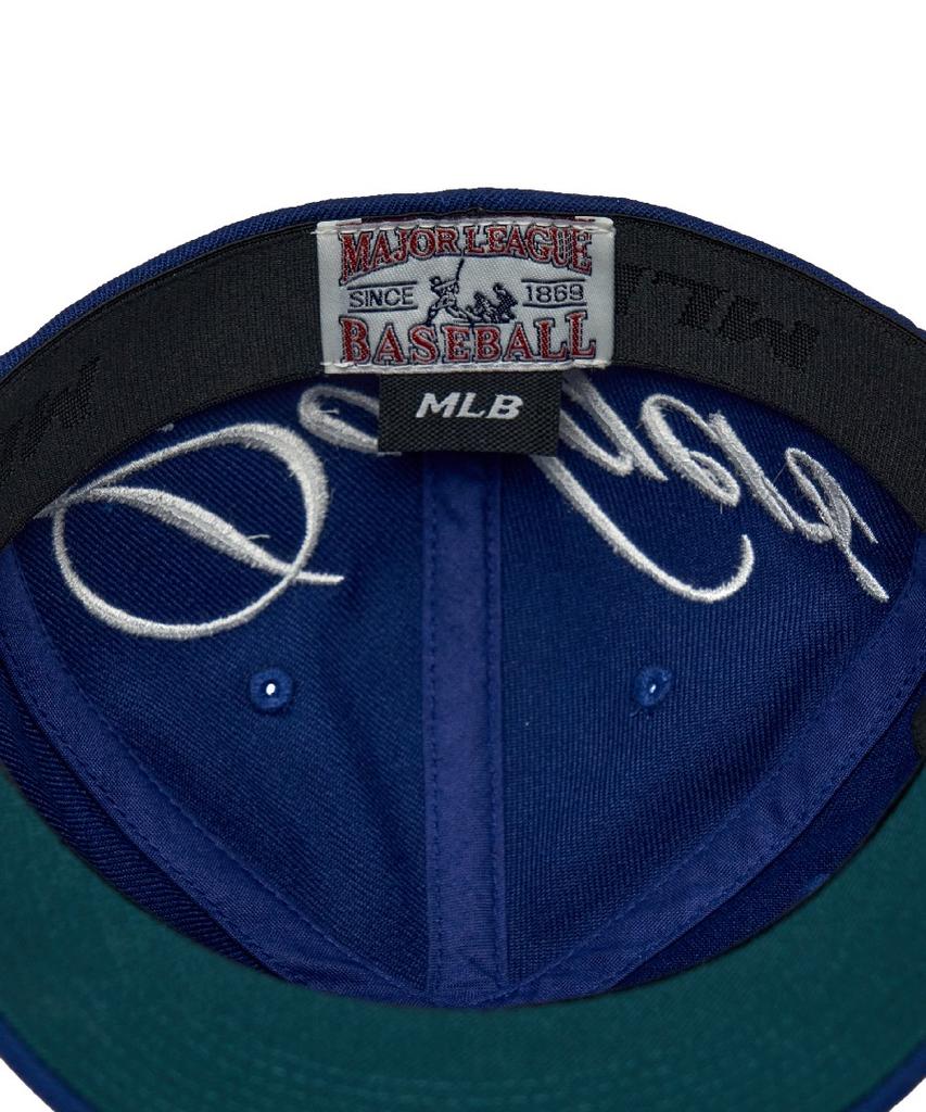 Emelbi Signature Cursive Structure Ball Cap La (Royal Blue)
