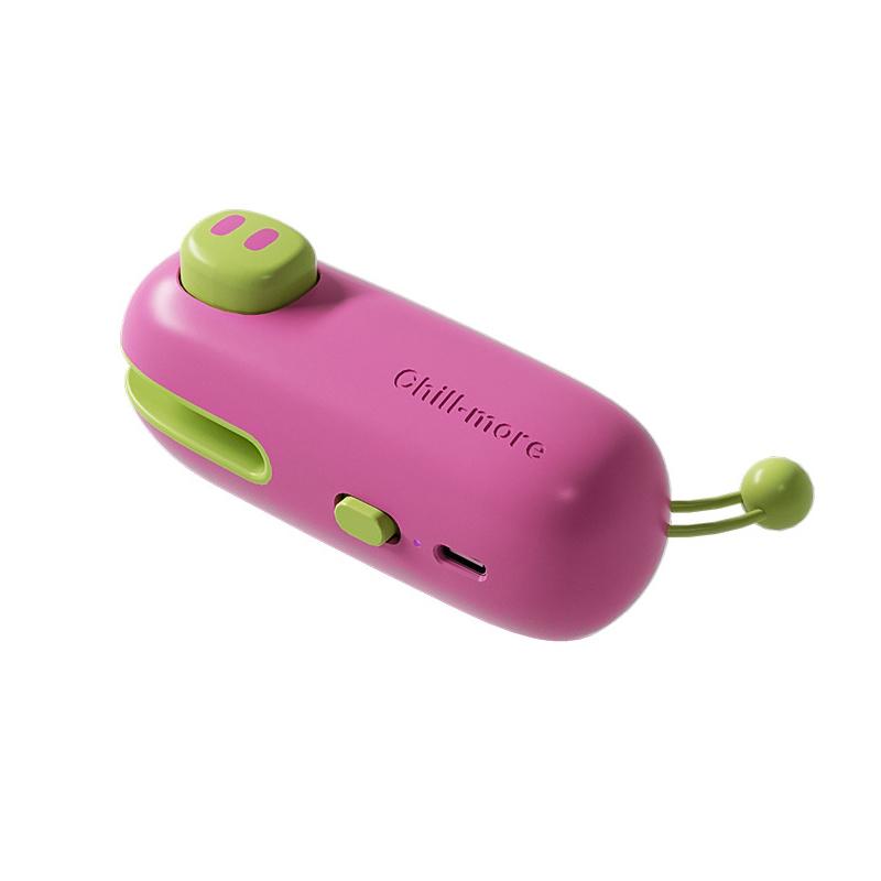 

Мини запайщик пакетов, Перезаряжаемый ручной магнитный запайщик пакетов с термозапайкой, Портативный, милый мультяшный в форме свинки для хранения закусок, фруктов розовый