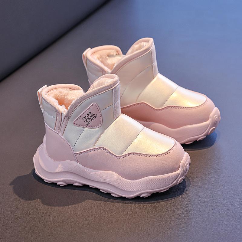 2025 Winter Plus Velvet Thickened Warm Snow Boots for Girls & Boys - Medium & Large Children
