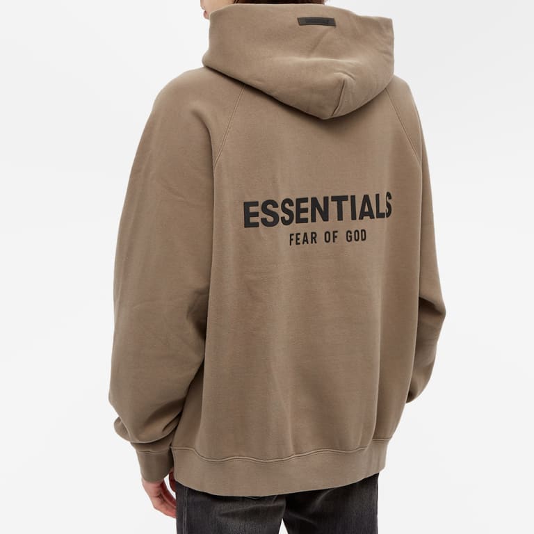 Fear of God Essentials Pull-Over Hoodie Taupe Unisex Tops Tan 192SP212007F