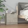 Bedside Table - Maison Exclusive - Concrete Grey - 1 Reversible Door - Engineered Wood 40x39x40 Cm