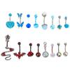 4Pcs Combination Set Belly Button Piercing Simple Piercing Jewelry Navel Ring