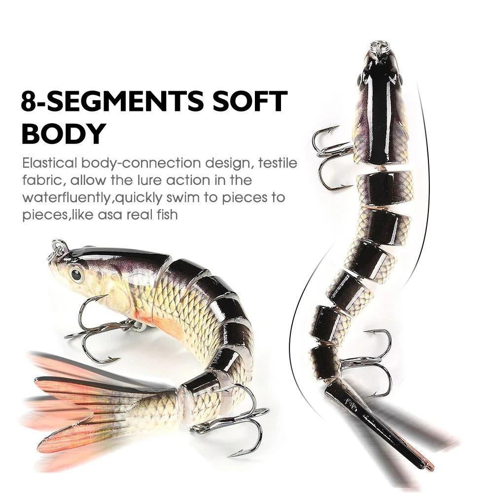 8 Segments 10cm Sinking Wobblers Vibrating Jointed Crankbait Prmeium Hard Vibrating Lures  Trolling