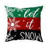 Christmas Snowman Pillowcase Square Bedroom Sofa Cushion Cover 100% Polyester Living Room Soft Cushion Pillowcase Home Decor