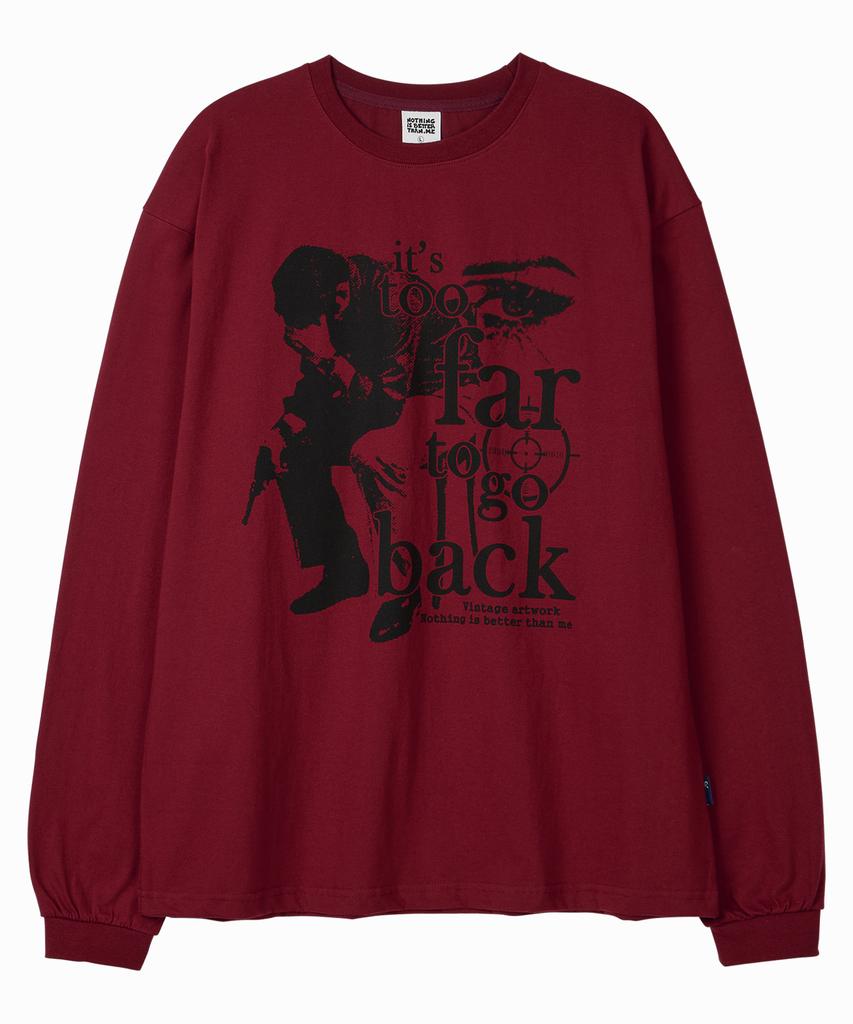 Nasttingijeubeleoldaenmi Vintage Artwork Long Sleeve_Burgundy