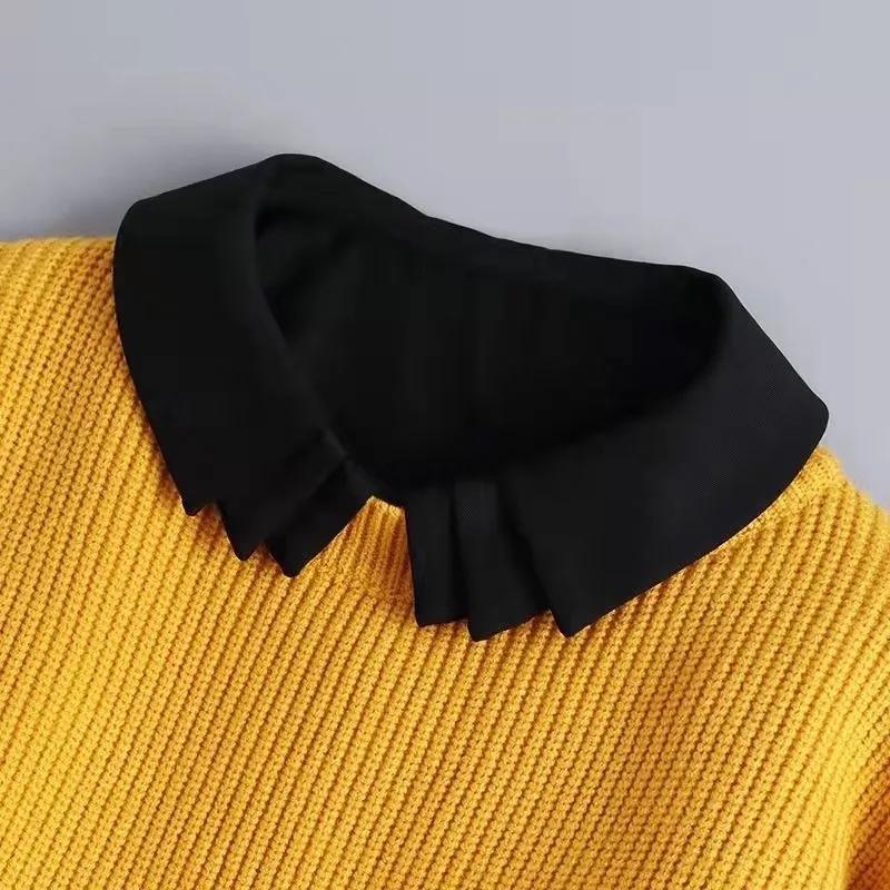 Korean Sweater Fake Collar Decorative Women's Multi-layer Shirt Autumn Winter Deatchable Collar Neckwear Tie Removable Collar
