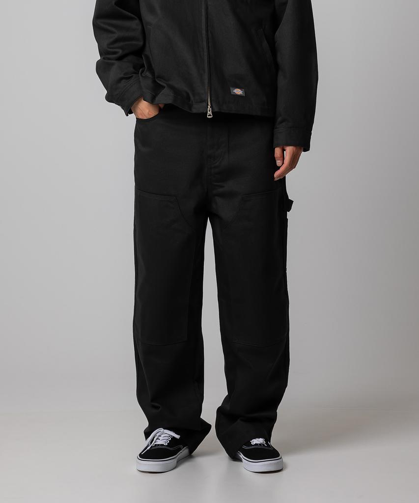 DICKIES Double Knee Carpenter Twill Work Pants Black