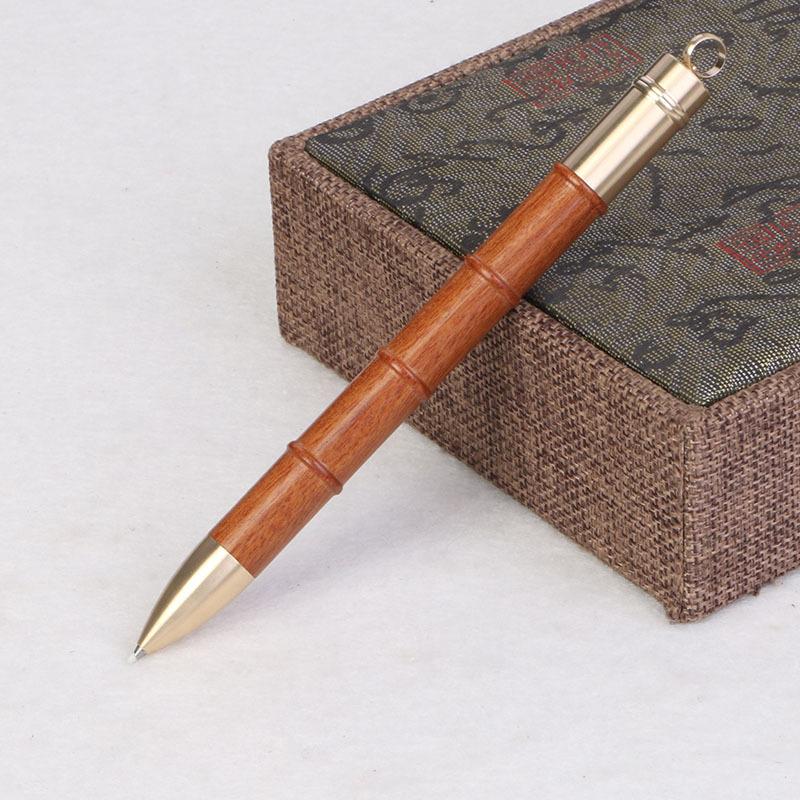 Gold List Title Fulu Rosewood Pen Signature Pen Business Sandalwood Wood Orb Pen, Brass Metal Neutral Pen (rosewood,0.5mm) розовый лес
