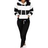 Trendy Two Pieces Set Ankle-banded Women Autumn Tracksuit Elastic Waist Pullover Women Hoodie Pants Set for Home