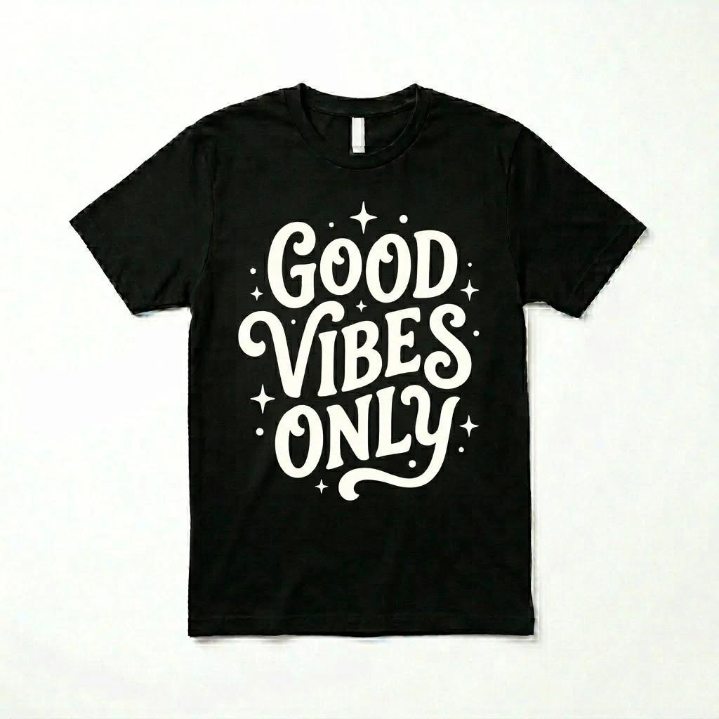 Good Vibes Only T-Shirt - Positive Aesthetic Retro Graphic Tee for Men & Women XXL
