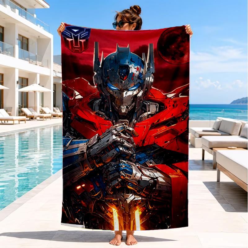 Optimus-Prime Beach Towel, Super Soft Microfiber, Perfect Gift for Her/Him, Birthday, for Pool, Beach, Travel, Decor Beach Party