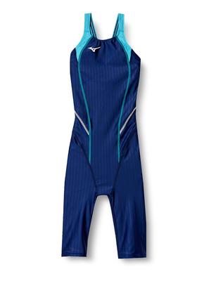 Stream Ace Race Open Back Half Suit Navy X Size FINA Swimming Women's (N2MG0220), Turquoise, XL, (International Federation) Approved.