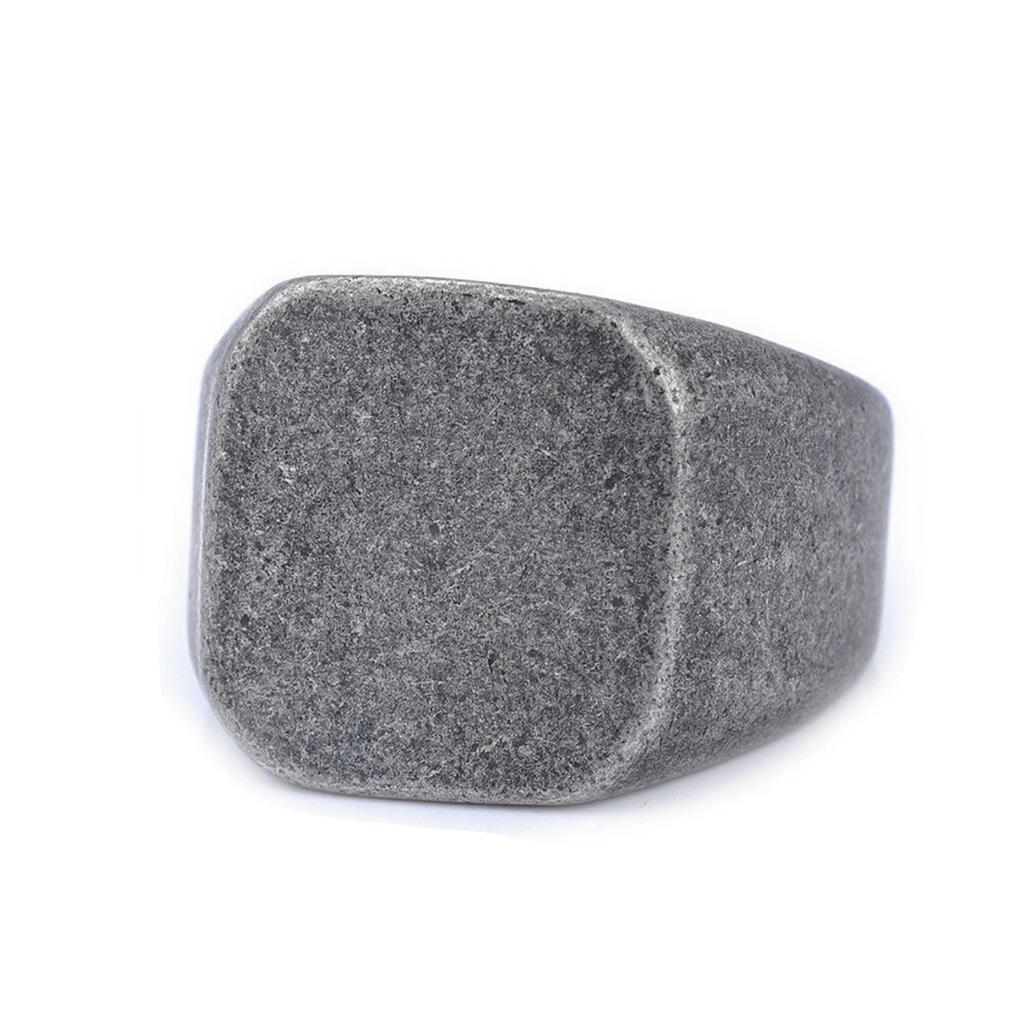 Personalized Tide Brand Spring Titanium Steel Square Smooth Stainless Steel Ring