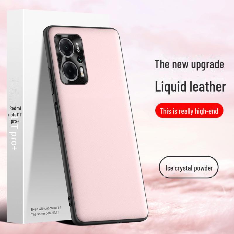 Redmi Note 11T Pro Liquid Leather Case - Anti-Fall Protective Cover