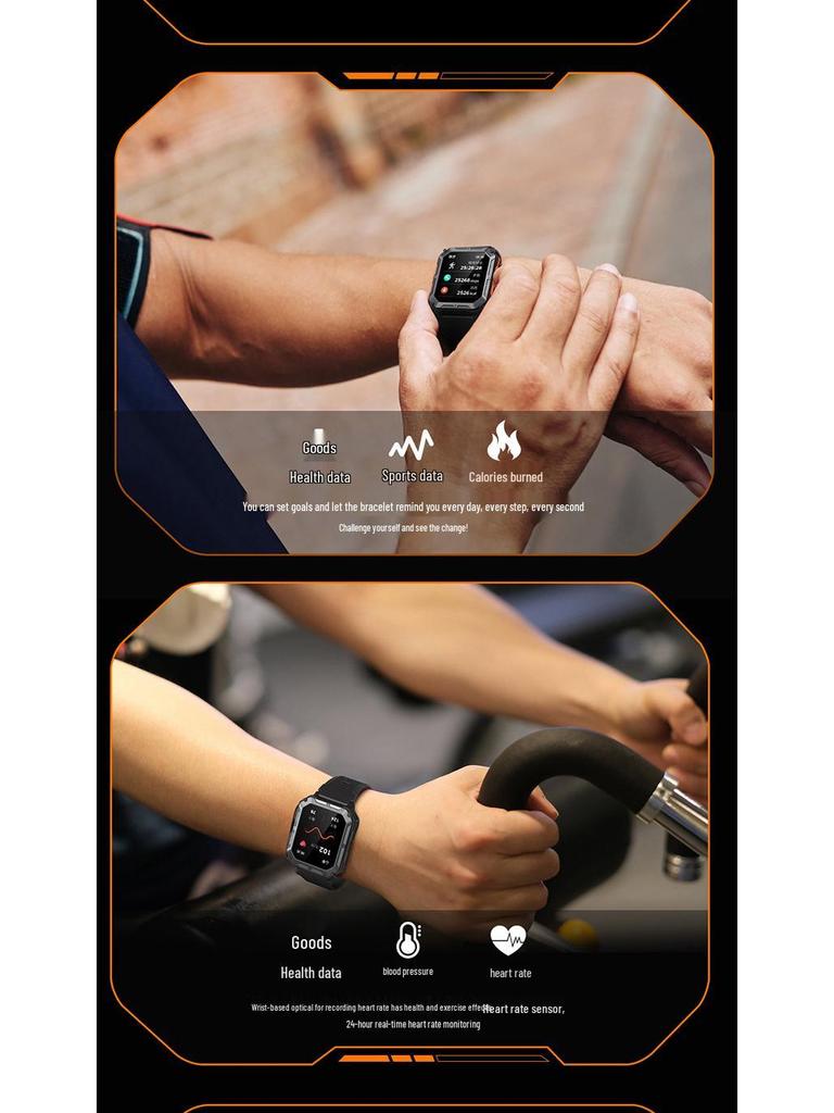 C20PRO 1.83'' Smartwatch: Outdoor Sport, Call, Heart Rate & Blood Oxygen Detection, Three-Proof Protection