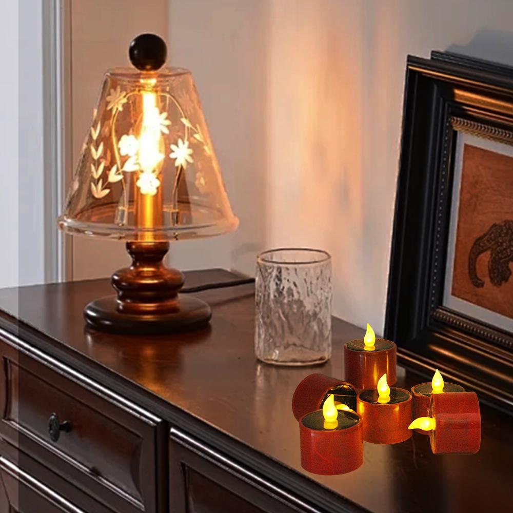 Solar Garden Light Led Candles Flameless Outdoor Waterproof Solar Tea Lights for Party Garden Home Christmas Terrace Decor