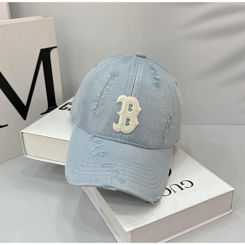 

Letter B embroidery curved brim casual fashion versatile street soft top cap baseball cap couple hat new one size fits all синий
