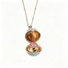 Round Egg-shaped Box Openable Flower Necklace Copper Pendant Jewelry Accessories  Anniversary