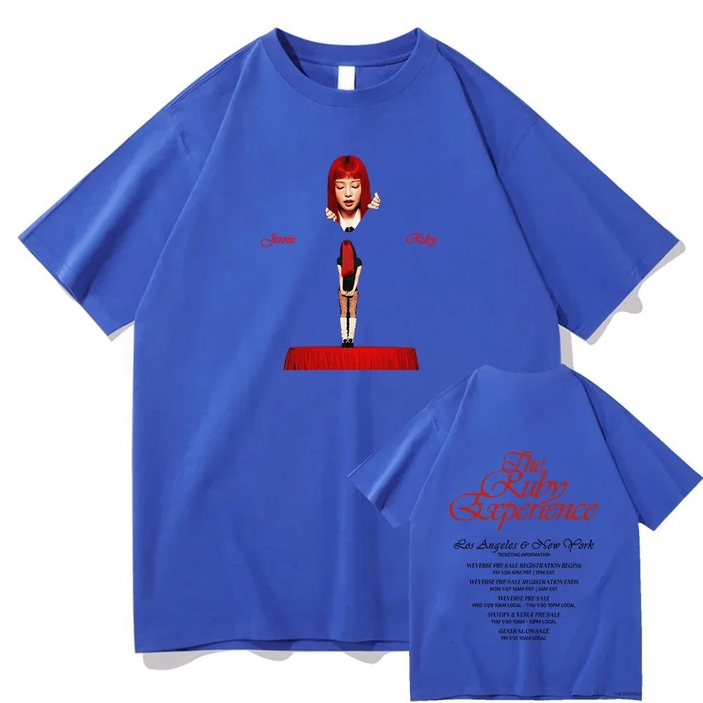 JENNIE Ruby 2026 New Album T Shirt Men_women Harajuku Vintage Graphic Tshirt Classic Unisex High Quality Cotton Tee Shirts