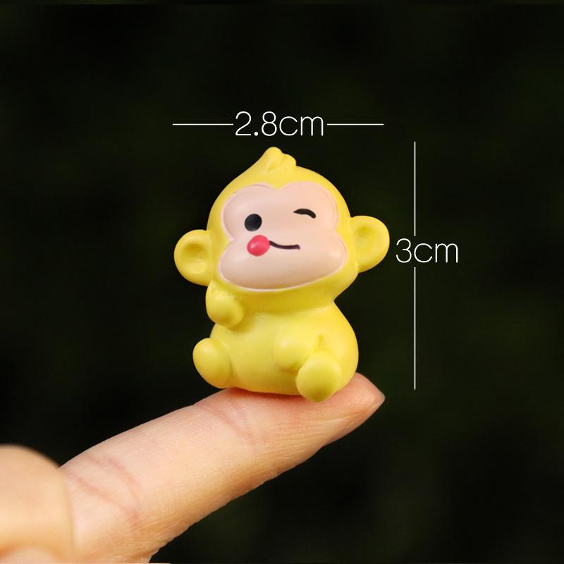 Cartoon Zodiac Animals Resin Figurines: Rat, Ox, Tiger, Rabbit, Dragon, Snake, Horse, Sheep