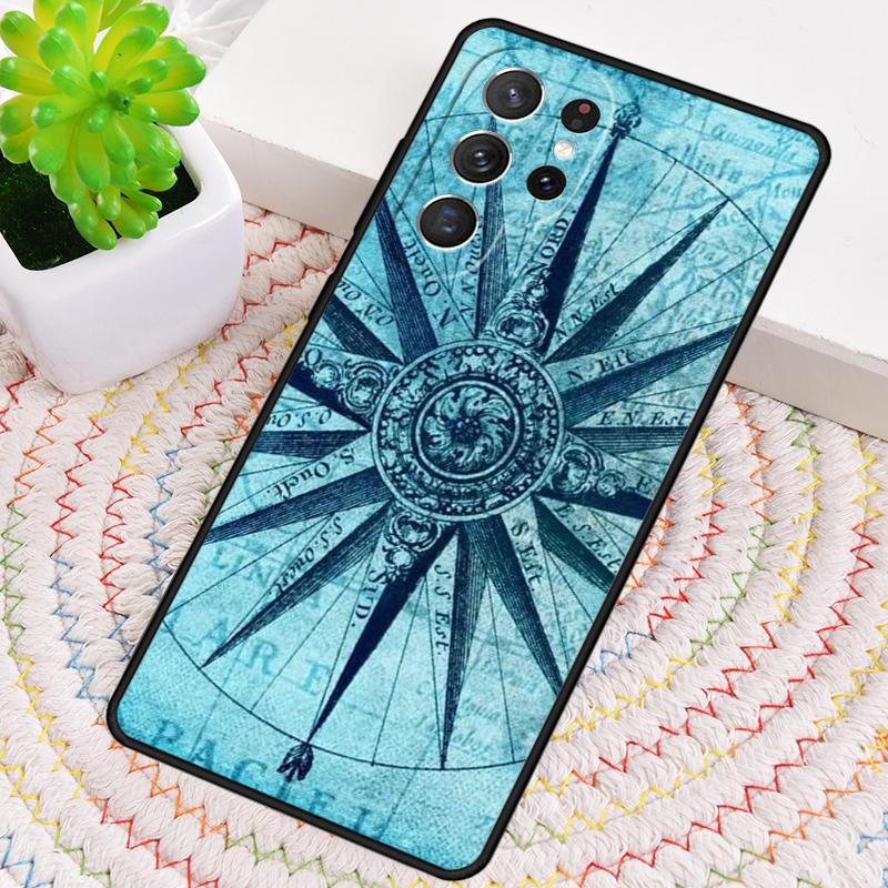 Compass Phone Case for Samsung Galaxy Note 10 Pro S26 Ultra S23 S24 FE S25 S21 S22 PLUS Shockproof Cove