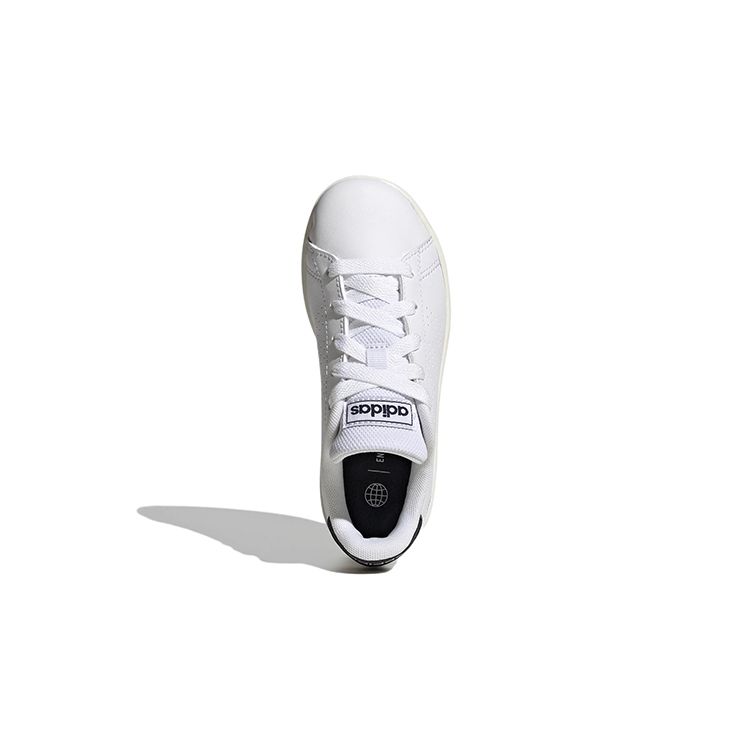 Adidas Neo Advantage Casual Trendy Versatile Durable Low-Top Skate Shoes Kids Sneakers White Black GW6487