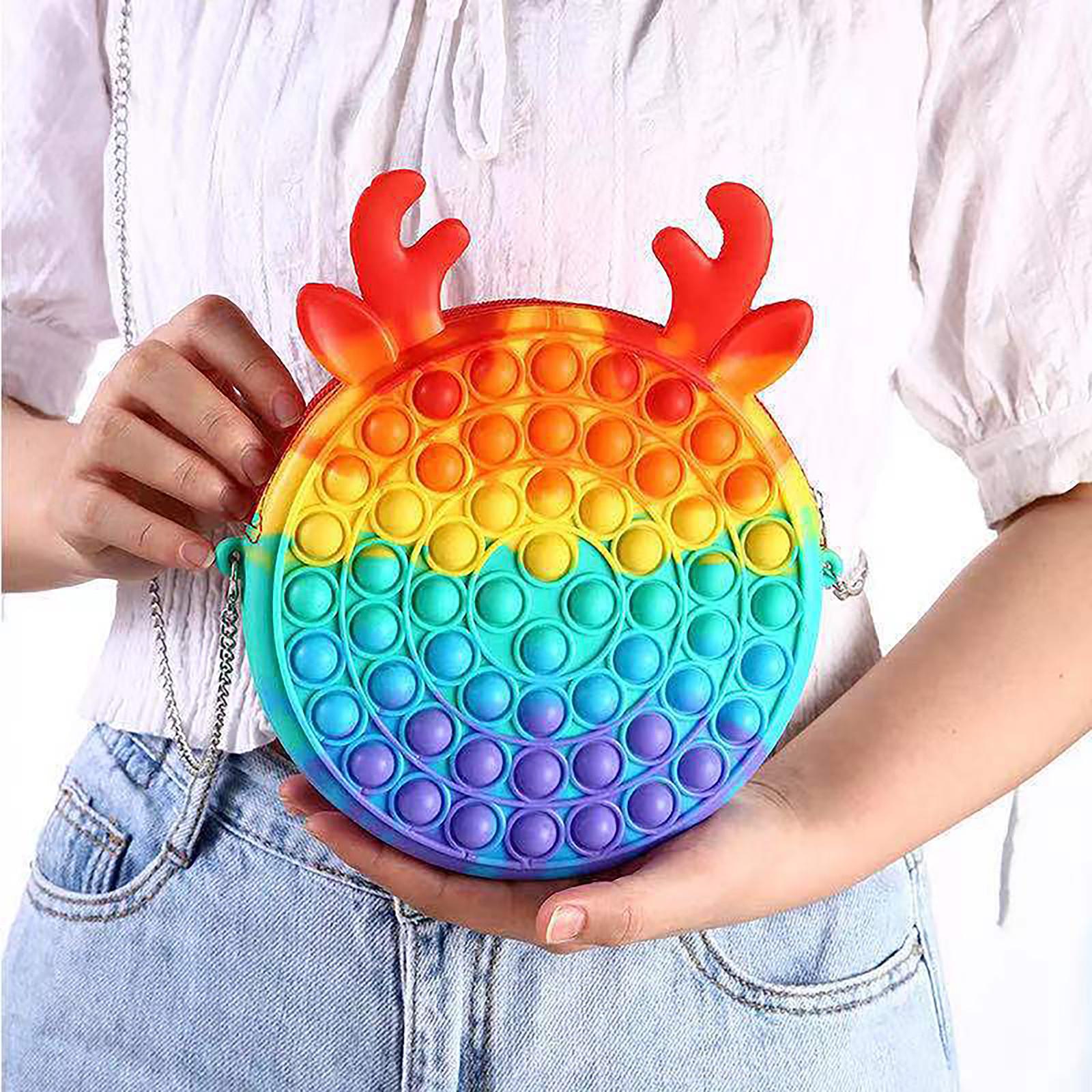 

Сумка с подвеской для игрушек, игрушки для снятия стресса с пузырьками для взрослых и детей