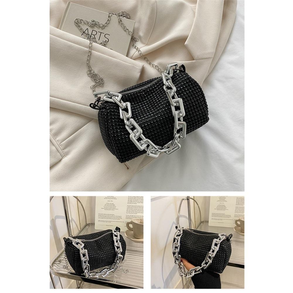 Trendy Spring Summer Women's Bag - Personalized Colorful Diamond Chain Shoulder Crossbody Bag
