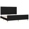 Bed Frame without Mattress Black 160 x 200 cm Fabric