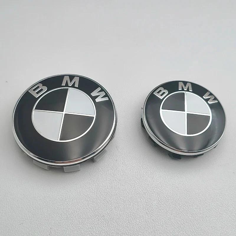 

BMW 3D Emblem Center Caps Set of 4 Snap-on ABS Plastic Hub Covers 56mm/68mm for BMW SUV Sedan Auto Accessories 56mm