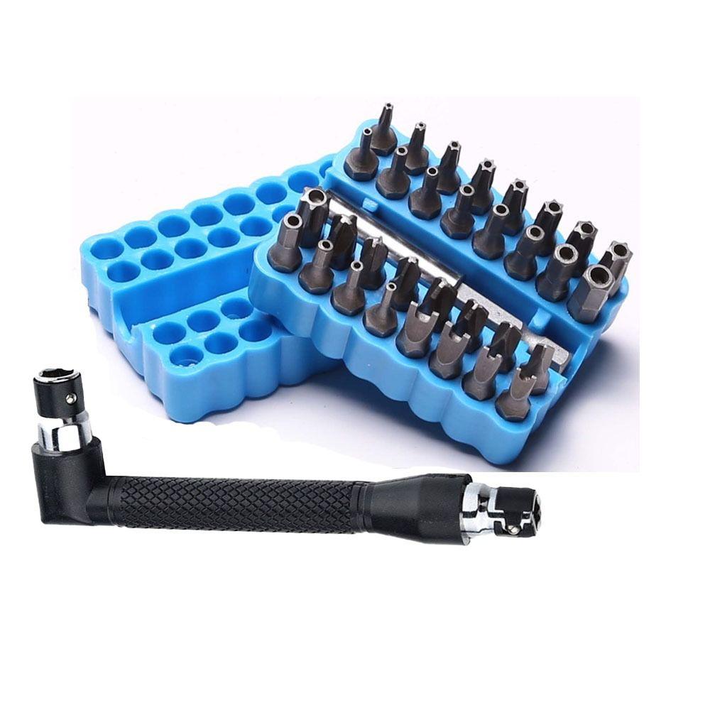 1/4in Security Screwdriver Bit Set Hollow L-type Double-ended Ratchet Wrench  Repair