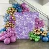 Shimmer Wall Backdrop Purple Wall Panels Square Sequin Shimmer Backdrop Decoration for Birthday Party,Wedding, Anniversary