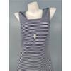 Foreign Trade Li's Stripe Slimming Shoulder Strap Square Collar Sexy Small Leak Chest Summer Fashion Sleeveless Casual All-matching Dress