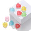 10pcs/lot Colorful Soft Candy Heart Shape Charms Cute Resin Pendant for DIY Handmade Earring Bracelets Jewelry Making Bulk