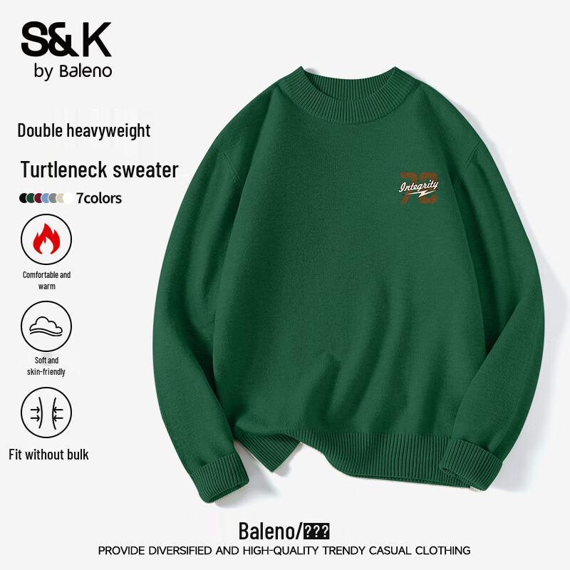 

Baleno S&K Men s Geometric Half-Turtleneck Sweater L