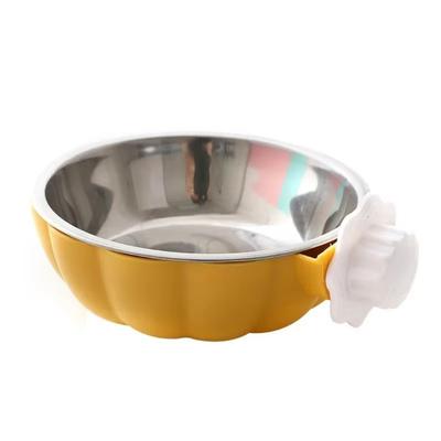 Kürbisförmige Haustier-Hänge-Futter-/Wasserschale Kleine Edelstahl-Haustier-Wasserschale Bewegliche Anhebbare Katzen-Schale