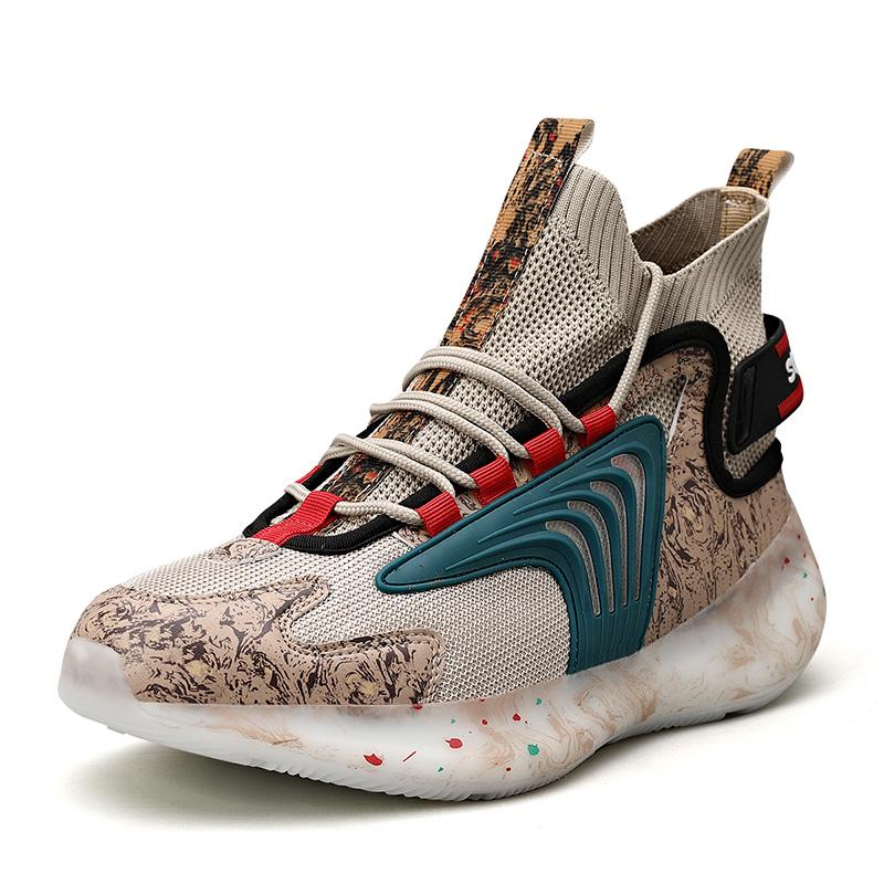 

Мужская модная дышащая обувь большого размера с высоким берцем и сеткой 47 коричневый