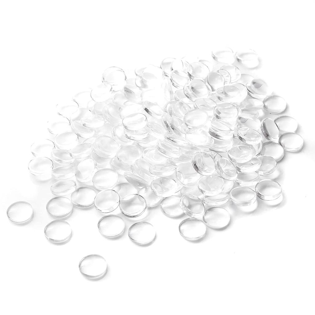 Cabochon 10mm Glass Beads Clear Crystal Set of 240 Pstyle. PST-079