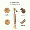 Natural Wood Catnip Toy with Gall Nut and Raffia Sisal for Teeth Cleaning and Teasing