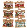 Christmas Festival Bracelet Set: Beaded Letters, Polymer Clay, Cute Cartoon Design for New Year Party
