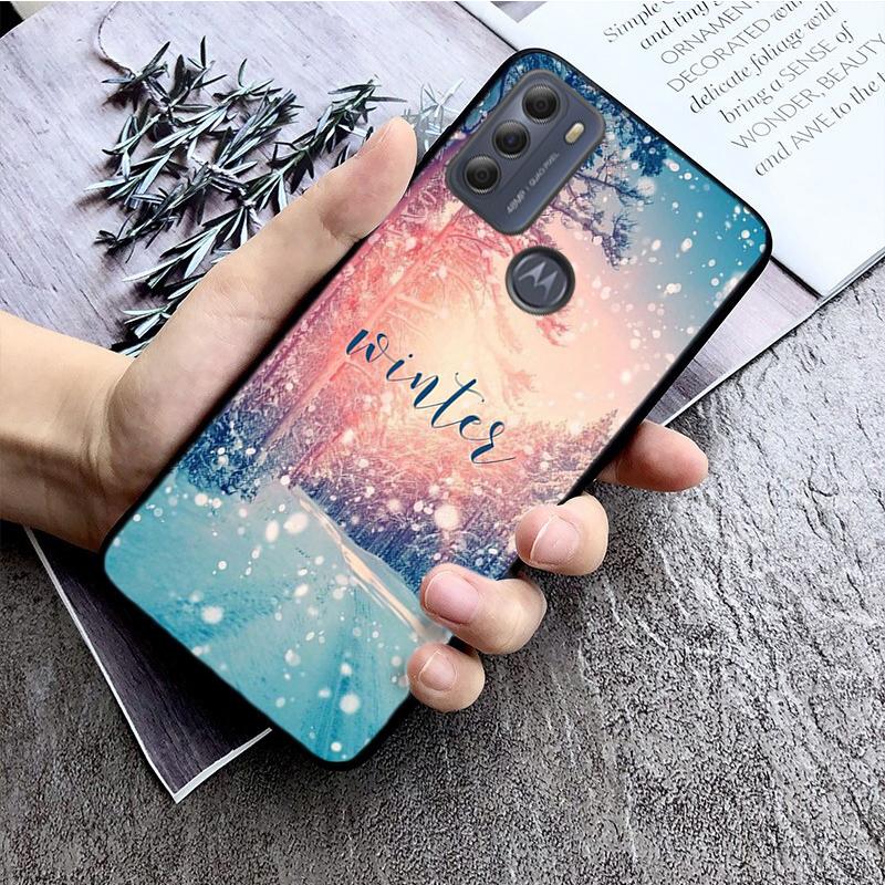 Winter schnee Frohe Weihnachten Telefon Fall für Motorola Moto G22 G60 G52 G9 G7 Plus G8 Power G100 G Stylus G30 g10 GPure